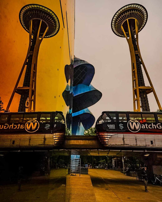 Seattle downtown reflection